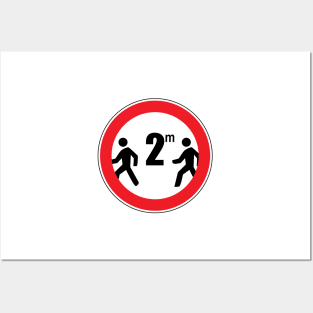 Social Distancing Traffic Sign Posters and Art